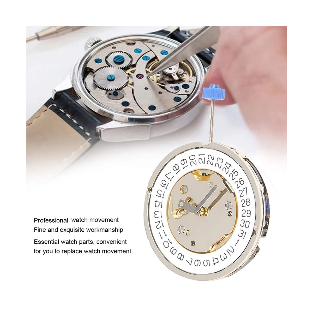 

5040D Movement Watch Accessories 5040D Gold Movement with Calendar Dial High-Precision Quartz Watch Mechanical Movement