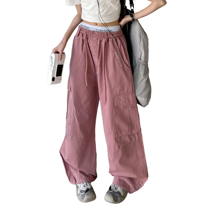 Cool Fashionable Girls Pants Two Colors Stylish Korean Version Trendy Workwear Trousers for Middle And Big Kids