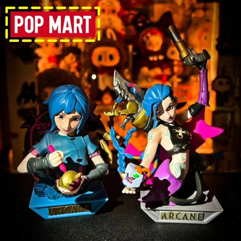 

Genuine Popmart League Of Legends Arcane Series 1 Blind Box Collectible Bust Statue Desktop Ornament Gift For Anime Game Fans