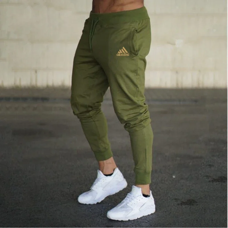 Men\'s spring and summer elastic waist sports pants Lightweight fashion sports pants Breathable comfortable fitness casual pants