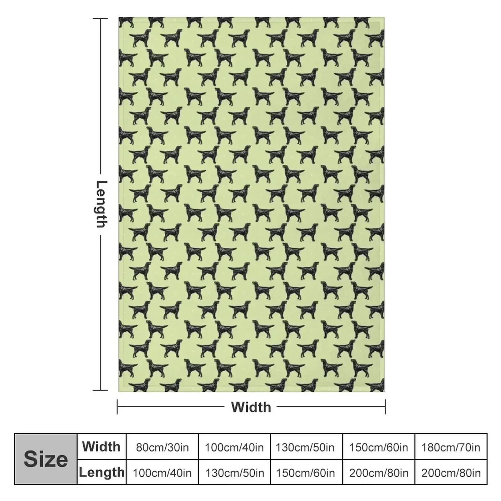 Flat Coated Retriever Throw Blanket couch cozy soft plush fuzzy picnic outdoor blanket