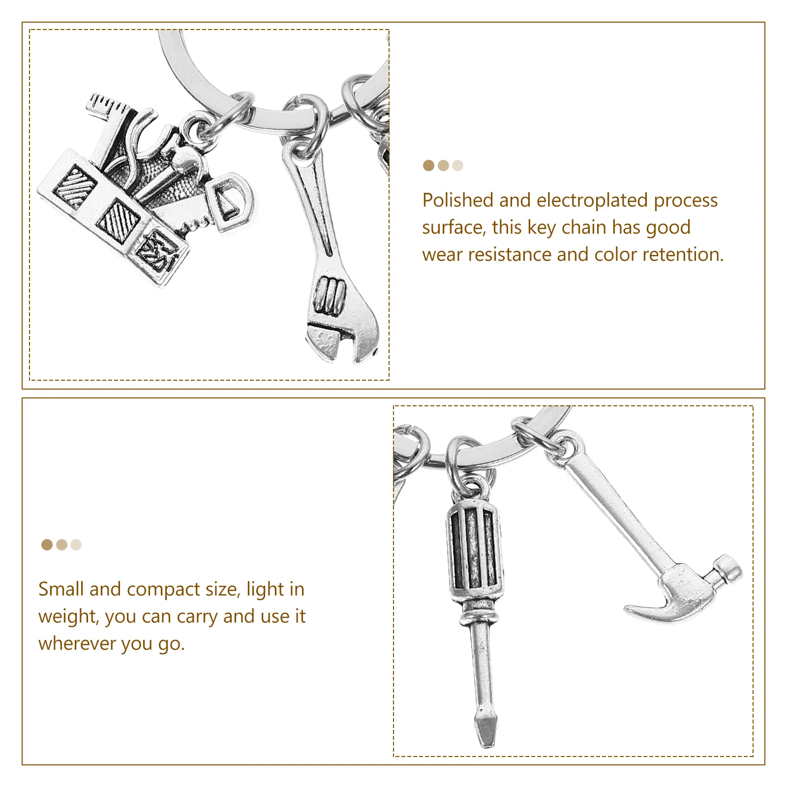 Man Wallet Hammer Unique Keychain Metal Purse Pendant Gift Cartoon Keychains for Men