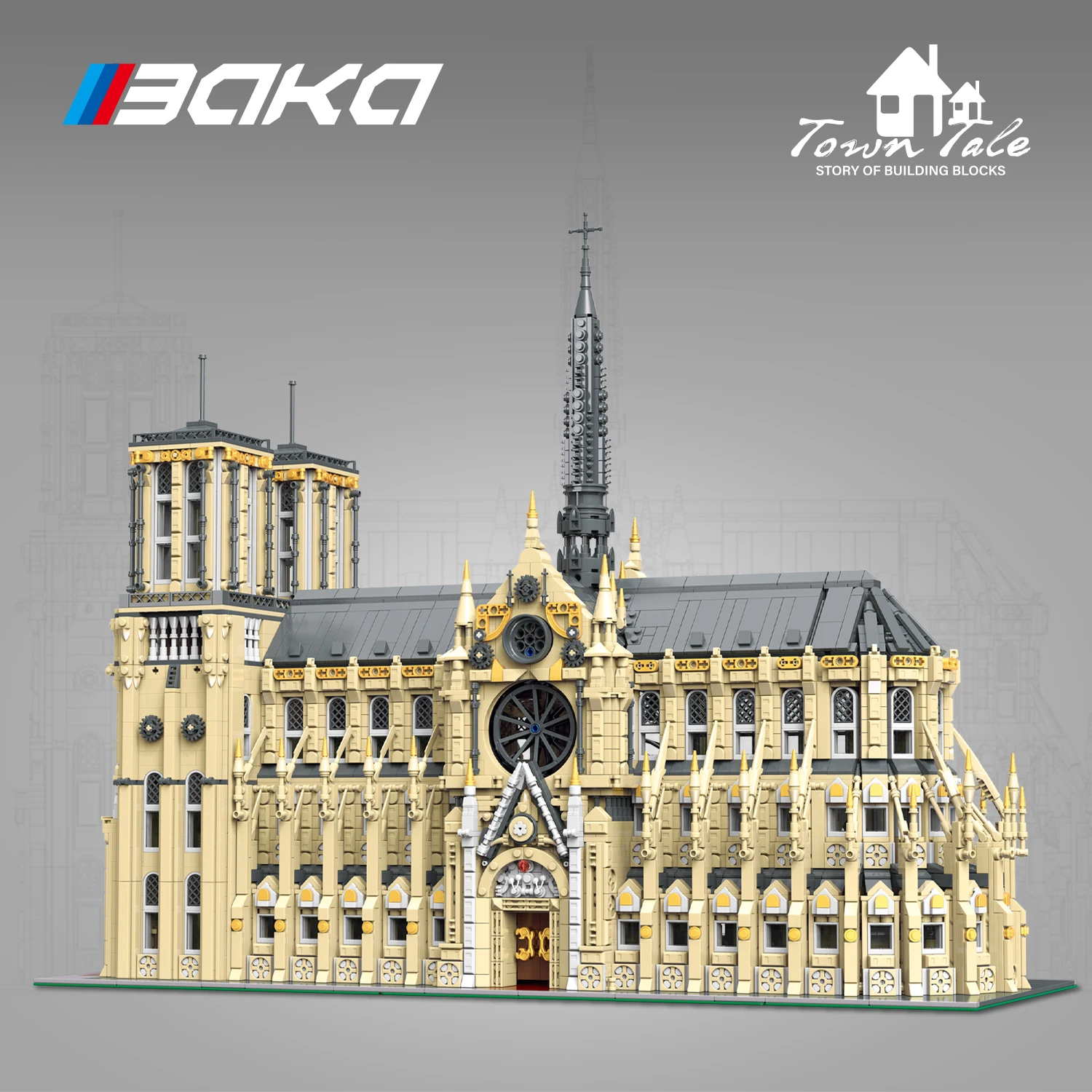 NEW 8868Pcs World Famous Architecture Notre Dame de Paris Model Building Blocks City Streetview Bricks Toys Kids Christmas Gifts