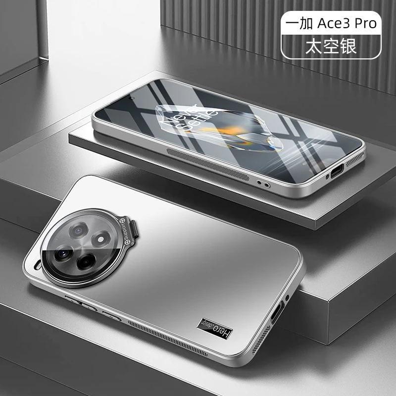 حافظة هاتف شاملة بعدسة جديدة لهاتف Oneplus Ace5pro ACE3Pro Ace5 غطاء حماية مغناطيسي معدني غير لامع ورقيق للغاية