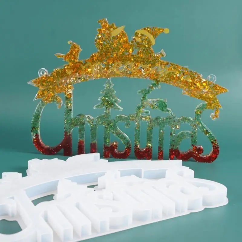 

J78F рождественские украшения в виде снеговика, форма для эпоксидной смолы, украшения для рождественской елки, силиконовая для