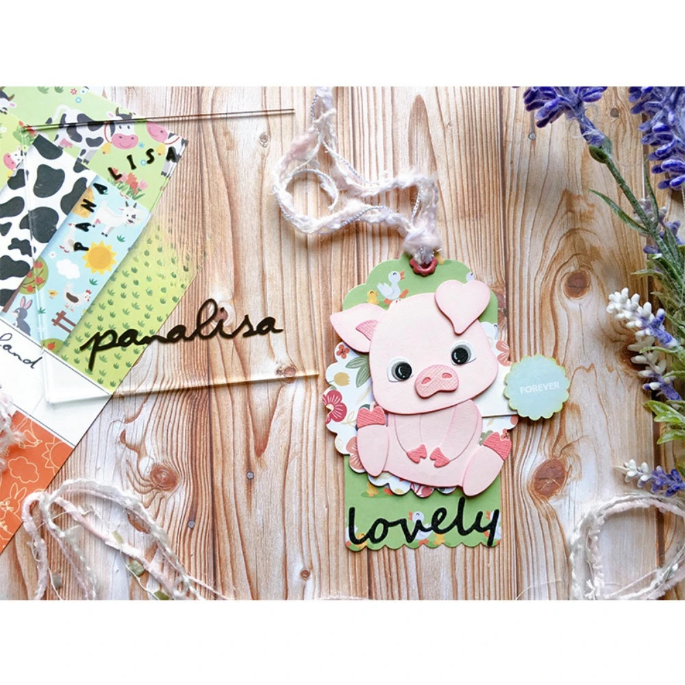 2024 New Cute Cartoon Pig Metal Cutting Dies for Scrapbooking Decoration Handmade Stencil DIY Card Making Mold Model Crafts