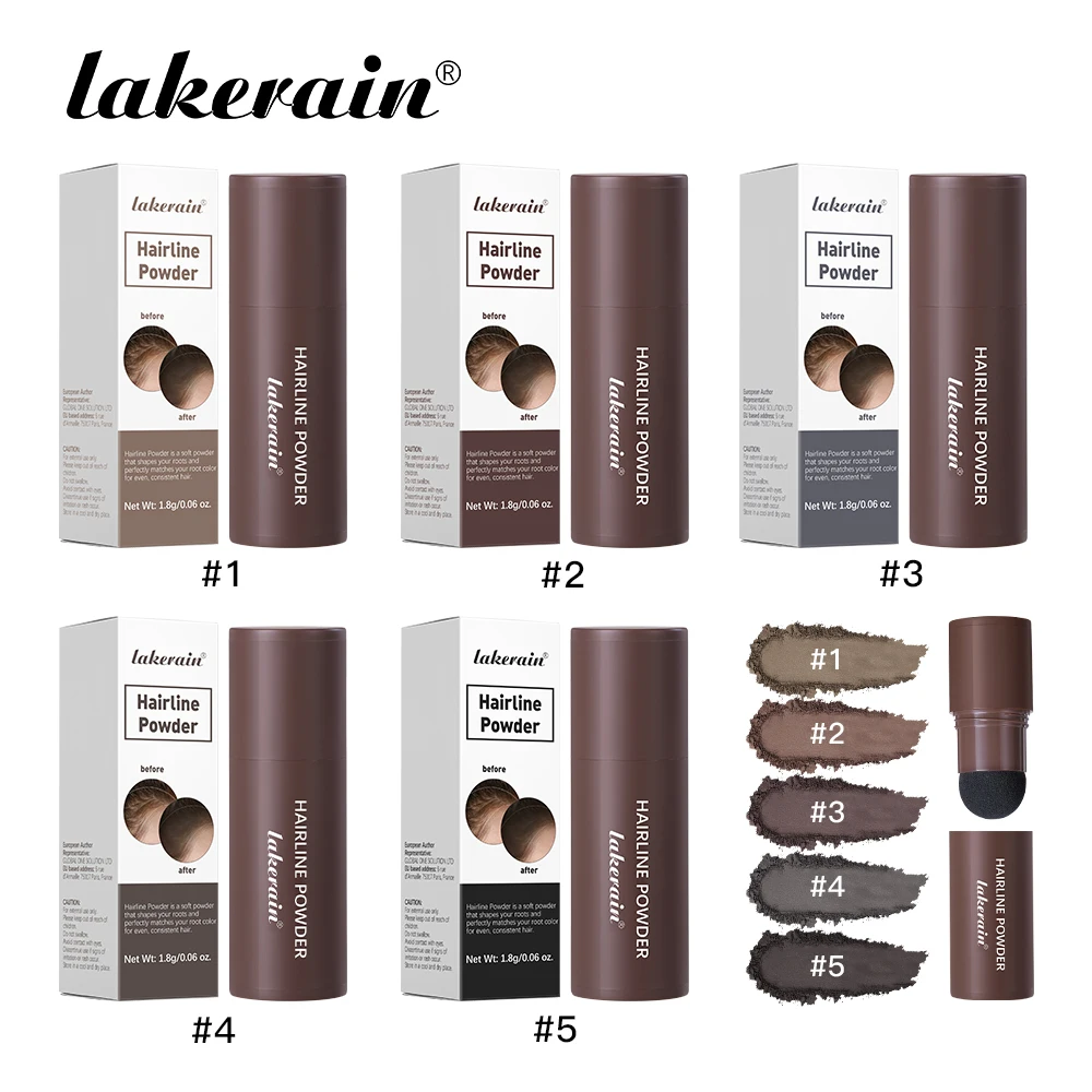 بودرة شعري تدوم طويلاً لظلال ملء فجوات شعر الجبين مقاومة للماء ومقاومة للعرق، بودرة ناعمة بلون طبيعي، مكياج شعري