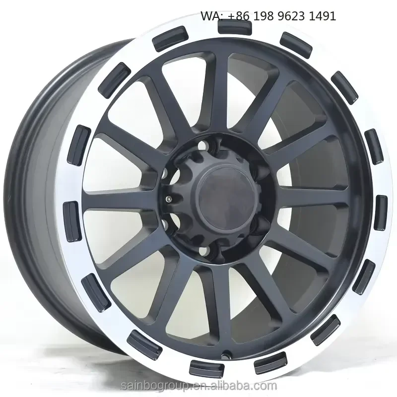F89LGS32 17x9 6x139.7 Matt Black Bronze Gunmetal Sainbo Wheels Pick up Suv Truck off Road Alloy Wheels