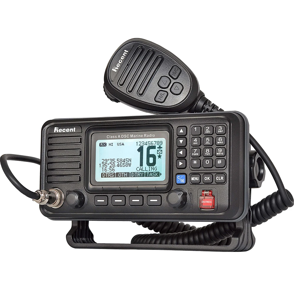 Recnet RS-510MG Two Way Class A VHF Marine Transceiver IPX7 Waterproof Mobile Radio support GPS , BD , SBAS Fixed boat platform