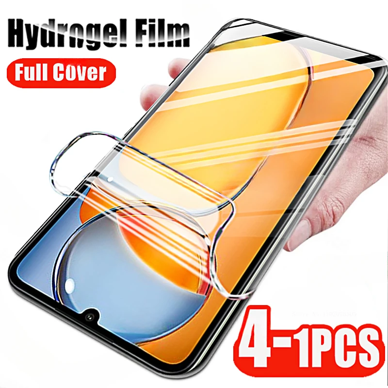 4-1pcs Soft Hydrogel Film for Xiaomi Redmi 13C 4G 5G 13R Screen Protectors Not Tempered Glass Soft Film on Redmi 12c 10c 13r 9c