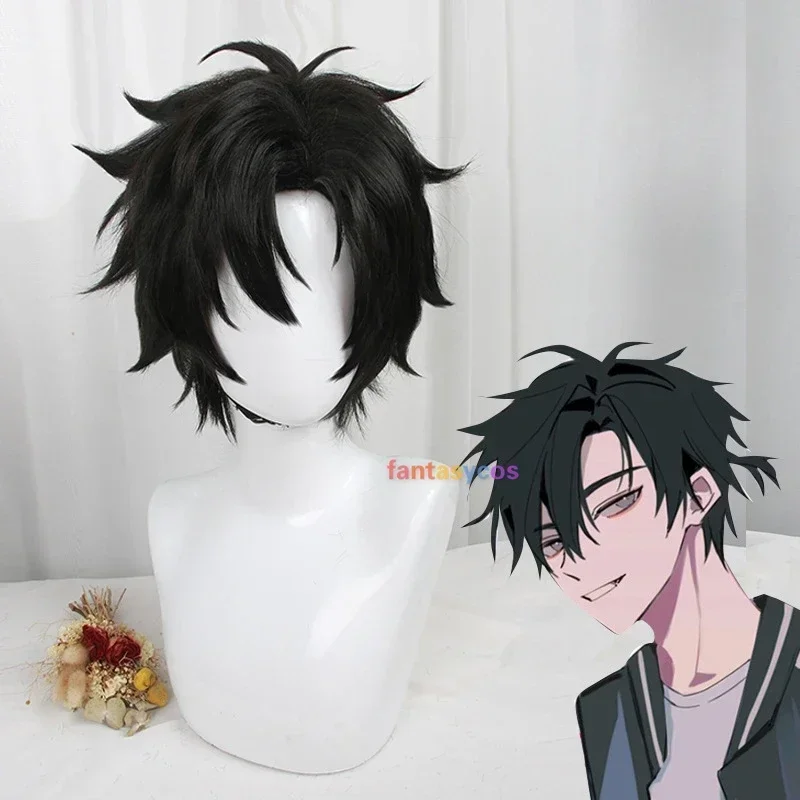 Link Cheng Xiaoshi cosplay wig 30cm short black hair anime heat resistant synthetic Halloween costume rode play prop gift