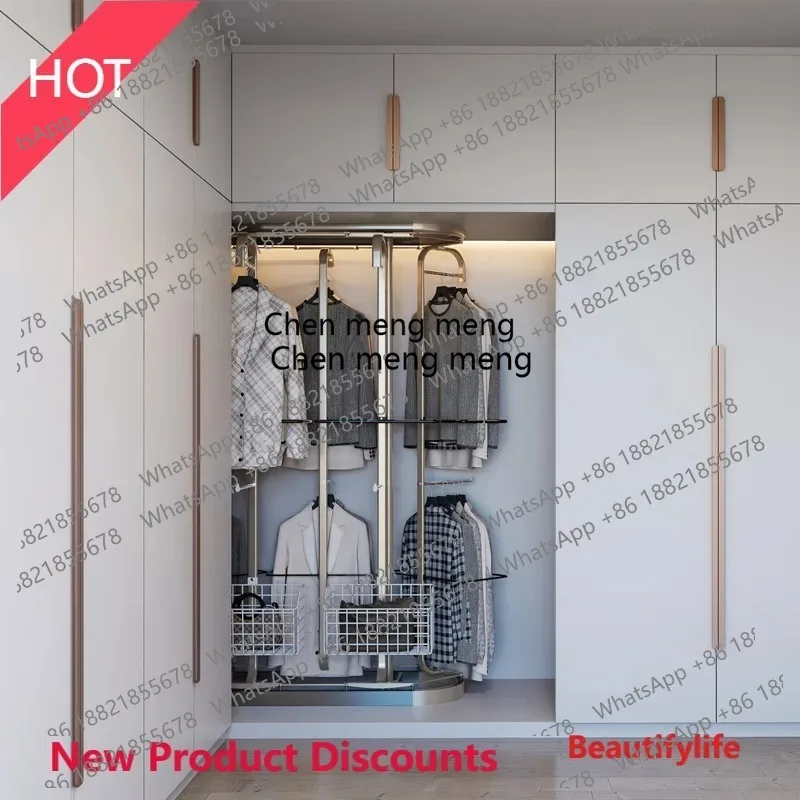 Cabinet hardware rotating hanger 360 degree cloakroom floor type metal environmentally friendly hanger