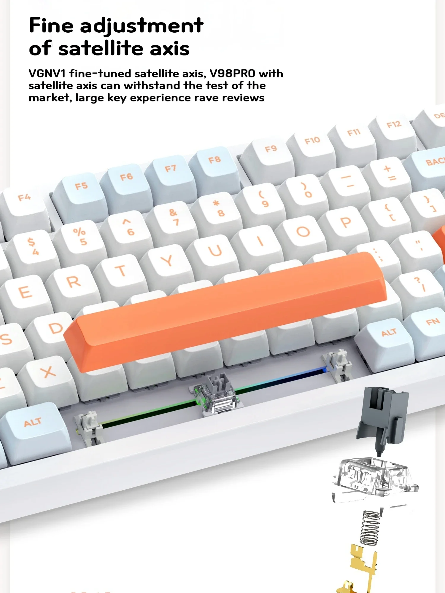 VGN N75 Pro Custom Mechanical Keyboard with Gasket Mount 75% Layout Full Key Hot-Swappable for Office Gaming & E-sports Keyboard