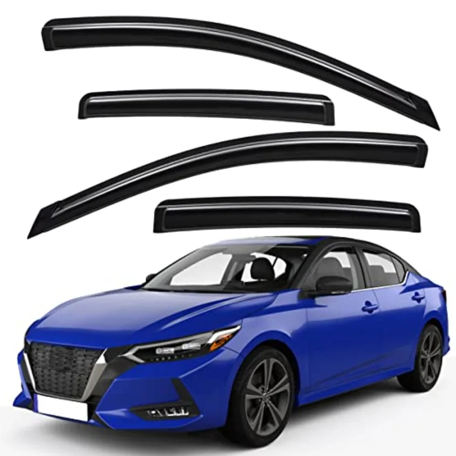 

Extra Durable Outside-Mount Auto Vent Window Visor Fits 2020-2025 Nissan Sentra UV Protection Rain Guard Original Wind Deflecto
