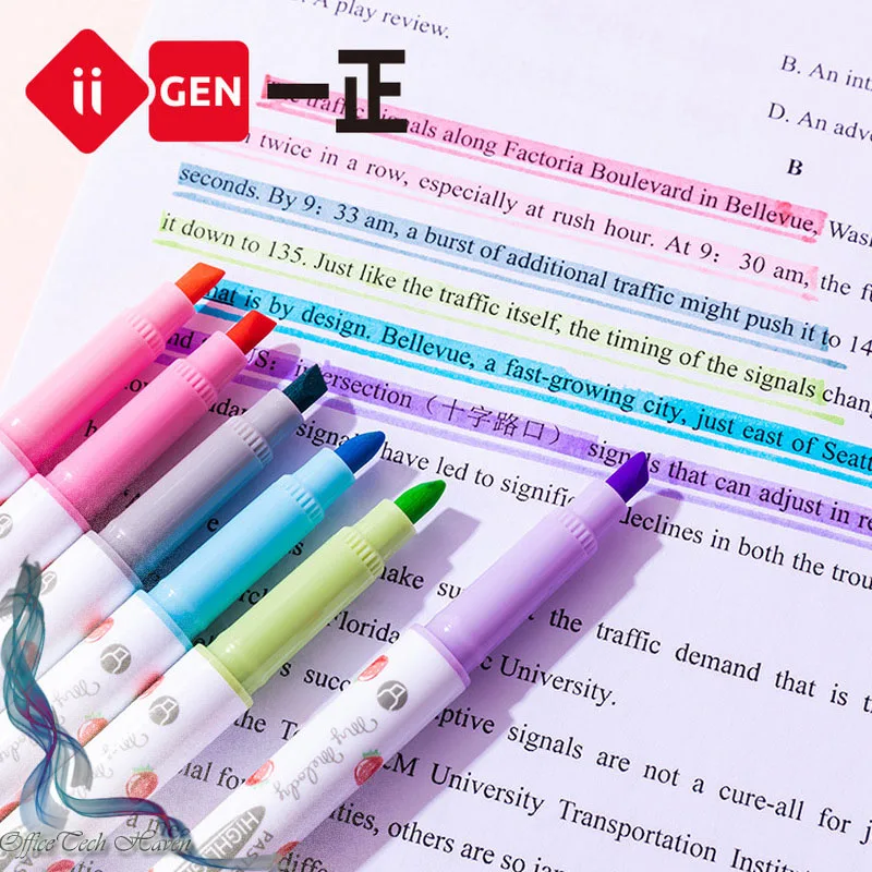 

Iigen Sanrio Character 6-Color Fluorescent Highlighter Set - Round Barrel, Ideal For Students' Marking And Note-Taking Wholesale