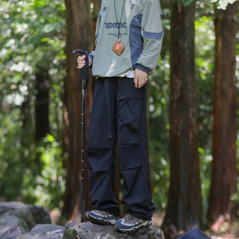 Korean Outdoor Pants Men Waterproof Spring Summer Lightweight Climbing Mountain Hiking Pants Men Breathable Thin Cargo Pants