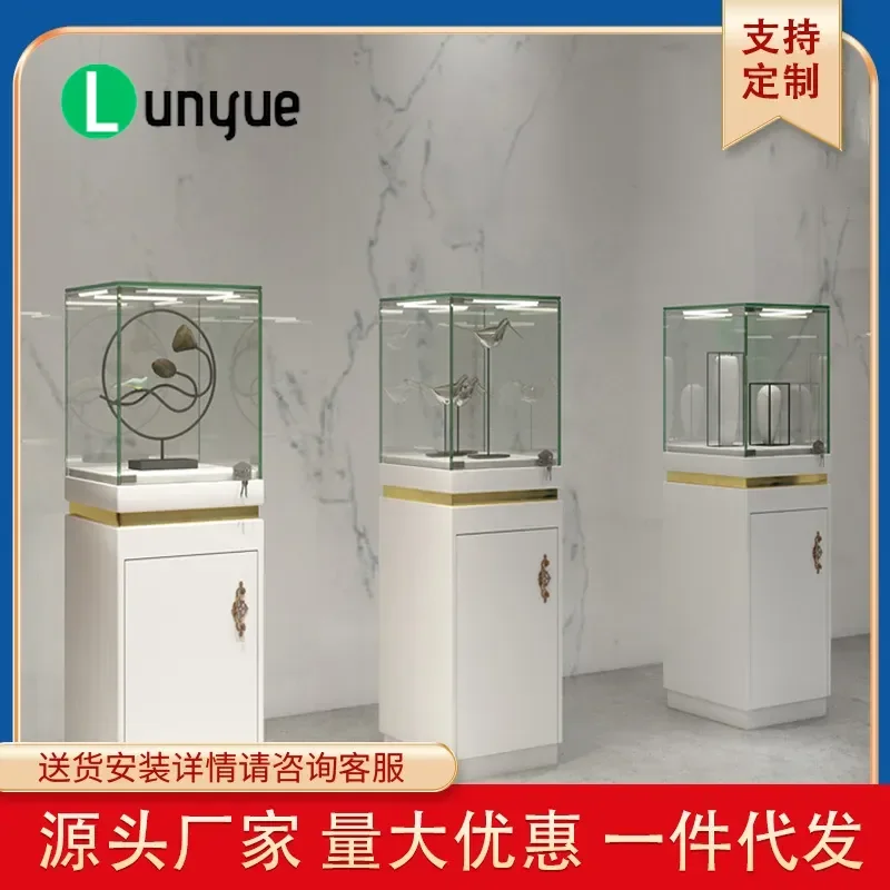 Jewelry Display Counter Pearl Necklace Showcase Cabinet Cultural Relics Collection Experience Desk Design Jewelry Storage