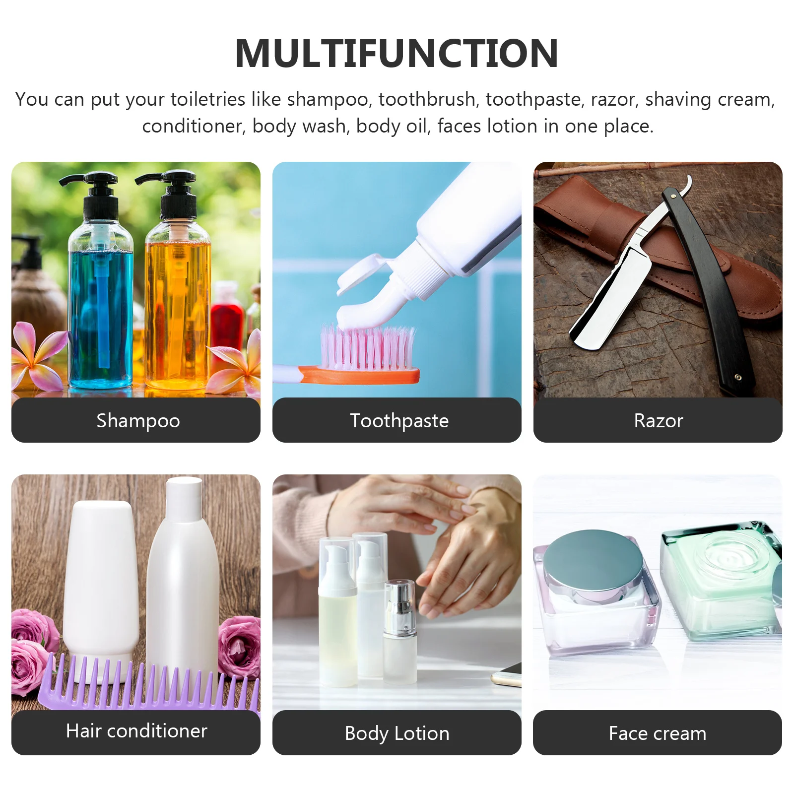 حقيبة مكياج مدمجة وخفيفة الوزن لأدوات الزينة للنساء، منظم محمول للسفر والتخزين المعلق #2