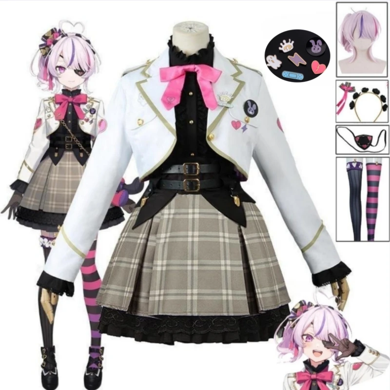 

VTuber Maria Marionette Role-playing YouTube Virtual Uniform Halloween Party Christmas Gloves Eye Mask ILUNA Kyo Luca Selen