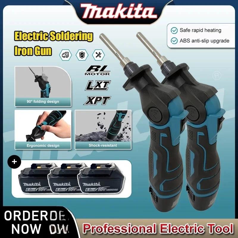 

Электрический паяльник Makita с регулируемым углом наклона 0–90° ° Портативный паяльник с постоянной температурой, инструменты для сварки, вилка стандарта ЕС