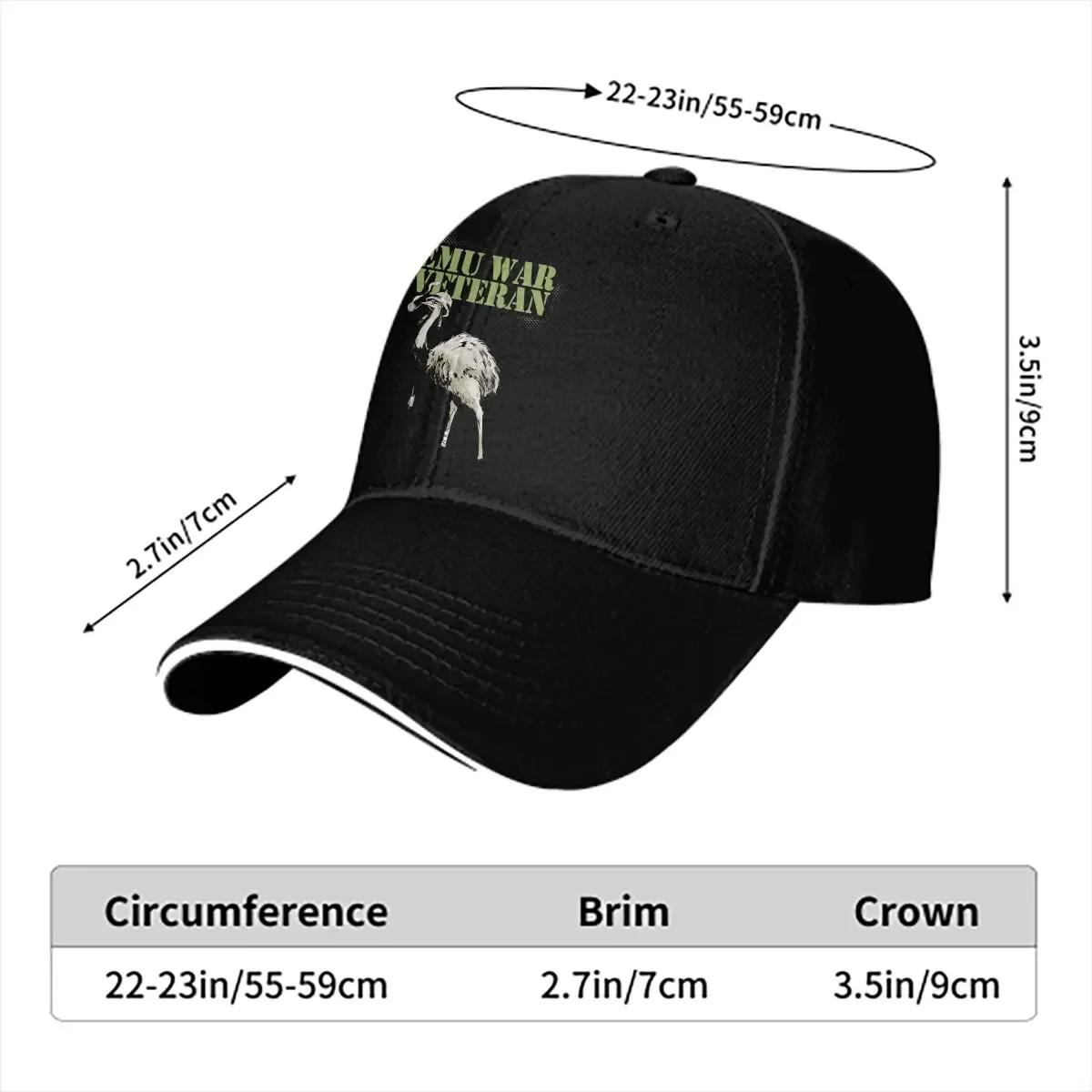 Emu War Veteran Meme Reverse Parody Essential Baseball Caps Peaked Cap Meme Sun Shade Hats for Men Women