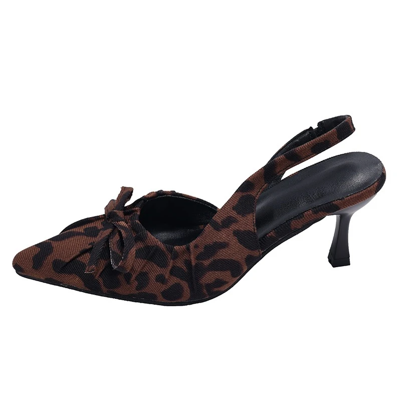 

2023 атласные женские босоножки на высоком каблуке во французском стиле, туфли с острым носком и узлом-бабочкой, новое летнее поступление