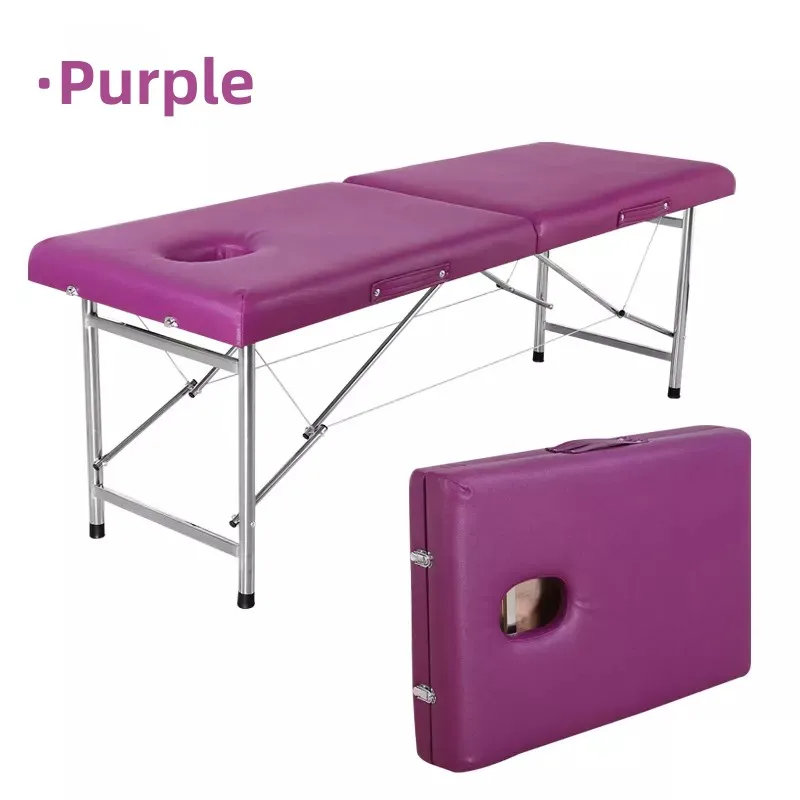 SPA bea uty salon furniture esthetician folding facial lash bed metal portable massage table tattoo massage bed