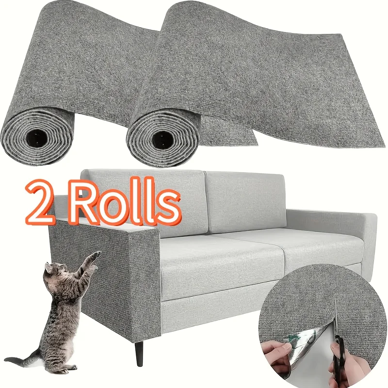 2-Roll Thickened Self-Adhesive Cat Scratching Pad / Scratch-Resistant Mat – Customizable Protective Film for Furniture