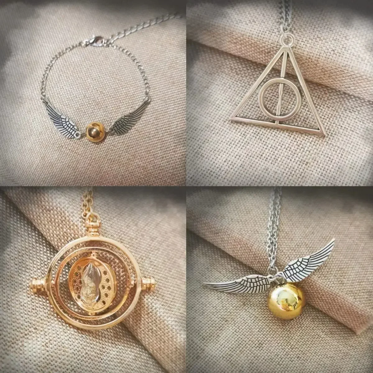 Harries Potter Necklace Movie Peripherals Hogwarts Golden Snitch Hourglass Pendant Jewelry Souvenirs Party Gift Children\'s Toys