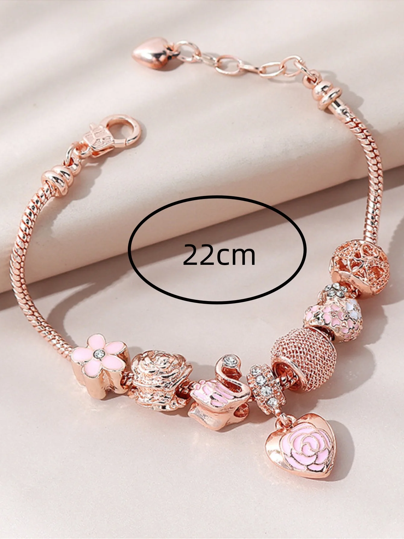 1 قطعة الحد الأدنى والغلاف الجوي النفط يقطر ارتفع القلب حبة سوار المألوف النفط اللوحة سوان فانوس حبة أساور7633