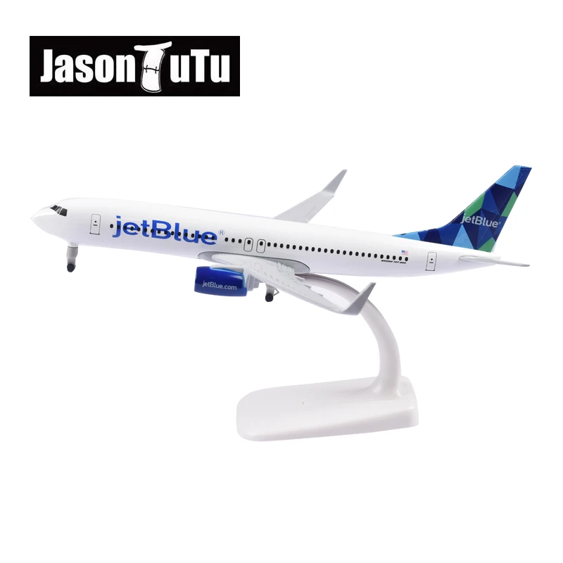 JASON TUTU 20cm JetBlue Airlines B737 Plane Model Airplane Diecast Metal Aircraft Model Boeing 737 Drop shipping