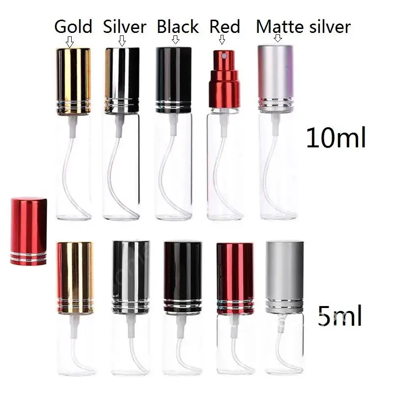 

20pcs 5ml 10ml Travel Portable Perfume Bottle Spray Refillable Empty Containers Bottles Bottles Atomizer Small Sample