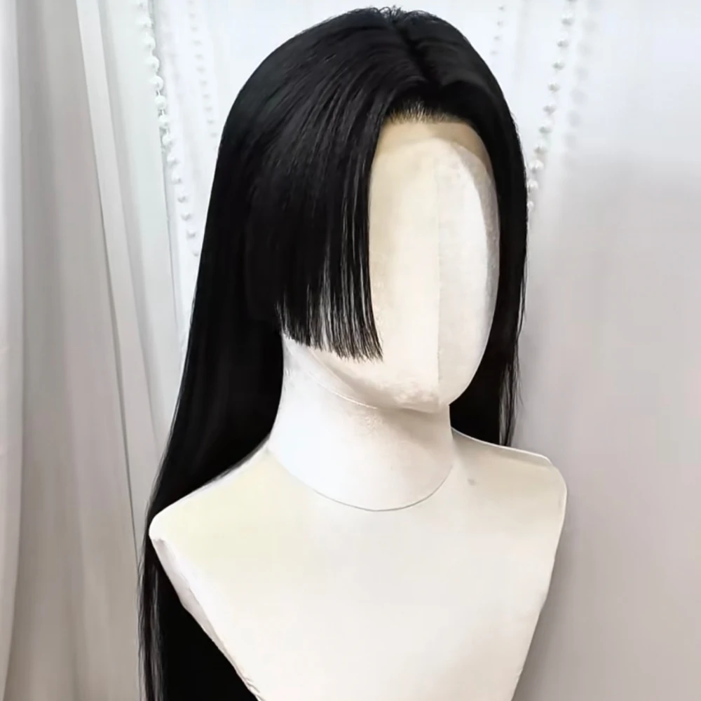 Anime Cosplay Girl With Black Hair - Anime Boa Hancock Cosplay Wig Long