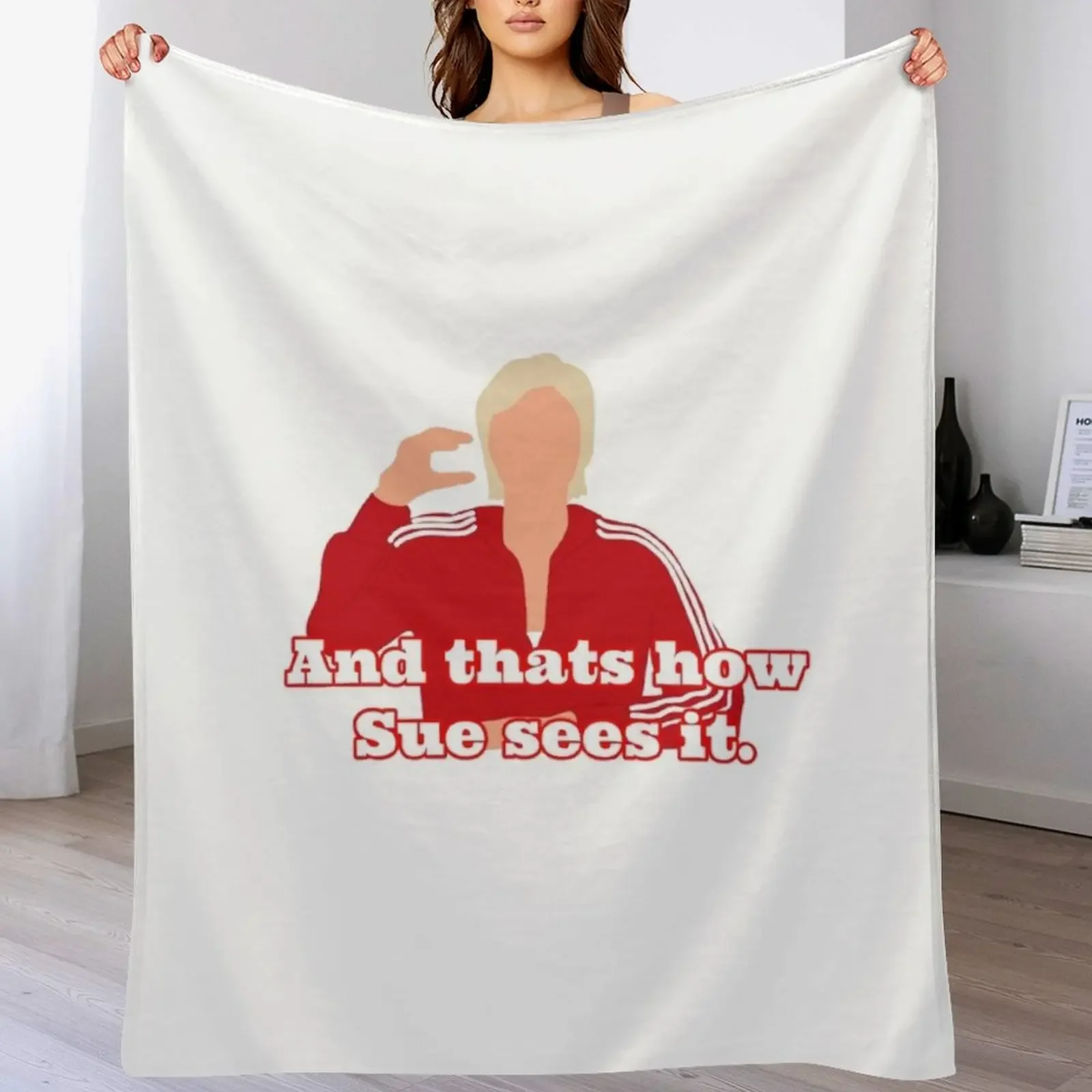 

sue sylvester Throw Blanket Plaid on the sofa for sofa Blankets