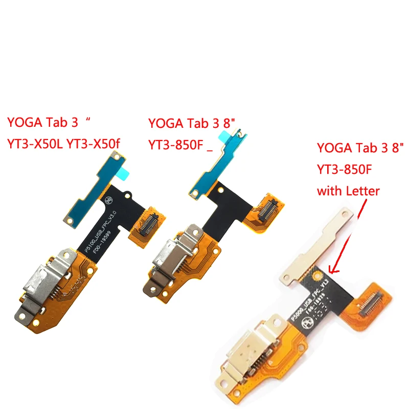 For Lenovo YOGA Tab 3 YT3-X50L X50f X50m p5100 USB Charger Port Dock Connector Flex Cable Repair Parts