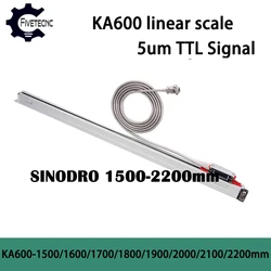 SINO KA-600 1500 1600 1700 1800 1900 2000 2100 2200mm 5 microns TTL DRO Échelle de Verre Linéaire agrefemelle 0.005mm Règle d'Impression Optique