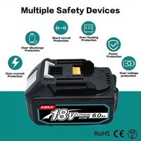 100% Genuine NEW 18v Battery With Charger Rechargeable Lithium Ion,for Makita BL1850 BL1880 BL1860B LXT400 Power Tools