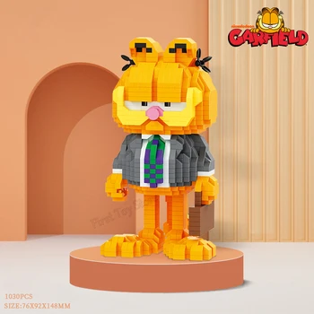 New Garfield Mini Blocks Magic Cartoon Cat Anime Figures Collection Building Toy DIY Bricks Figure Kids Present Toys Gift