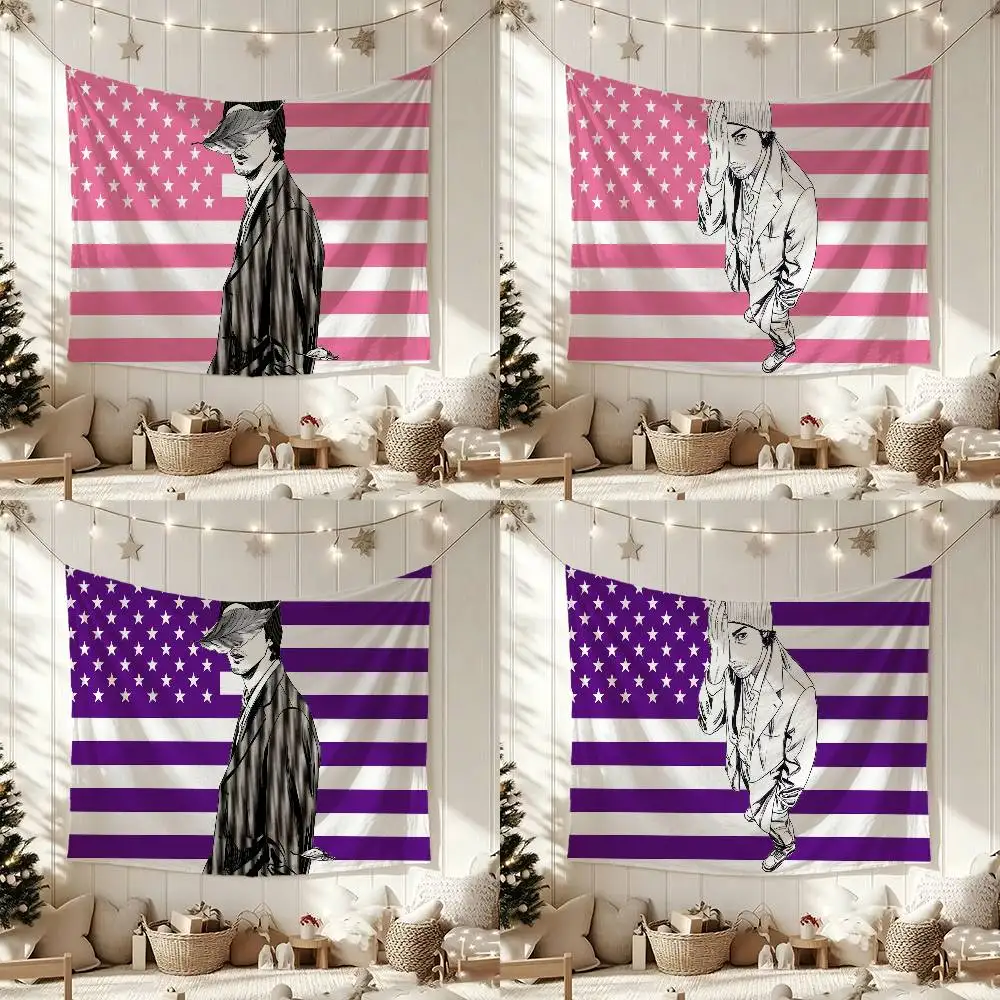H-Homunculus Hideo Yamamoto Flags Wall Hanging Background Art Banner for Bedroom Home Outdoor Decor