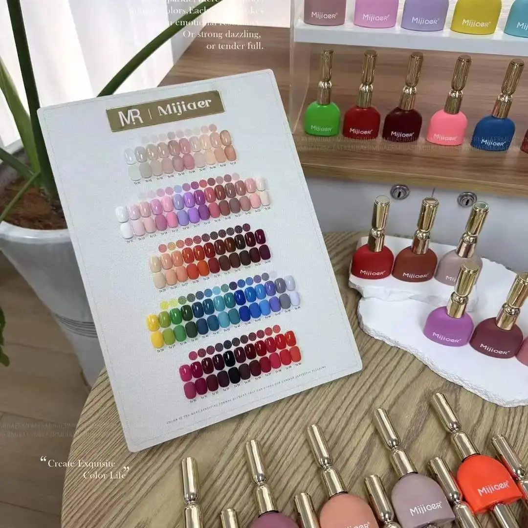 Mijiaer 60 สีเจลเล็บชุด ColorCard เจลชุด Easy Soak Off 15ml เจลเล็บชุดเล็บ Salon อาชีพ