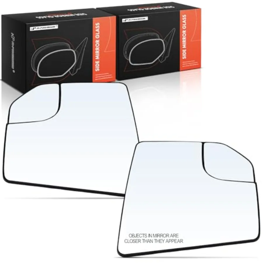 

2-PC Driver and Passenger Side Non-Heated Mirror Glass with Backing Plate Compatible with Ford F-150 F150 2015-2020 - Exterior