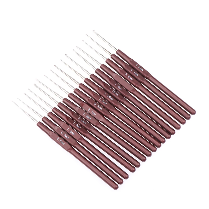 Crochet Hook 0.5-2.5MM Micro Hook Needles For Wig Making Crochet Locs Braids Weaving Needle Tools