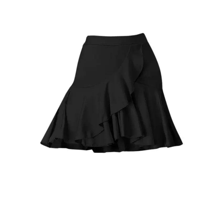 Vestido de baile latino para niños, 3 colores, vestidos de práctica, actuación latina para mujeres y niñas, falda de baile para examen de competición de LICRA M