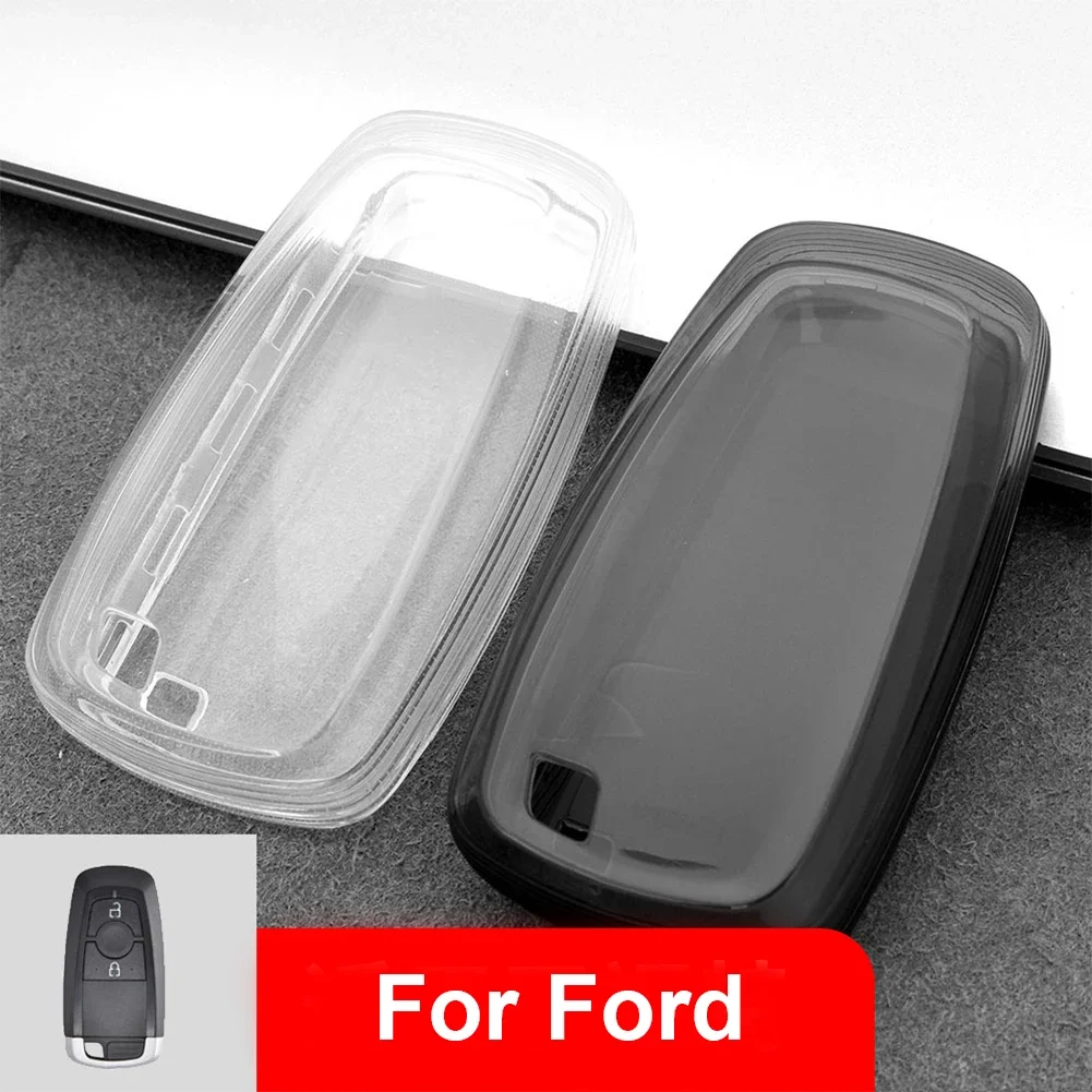 TPU Car Remote Key Case Cover Shell Fob For Ford Edge Fusion Mustang Explorer F150 F250 F350 Ecosport Protector Holder Keyless