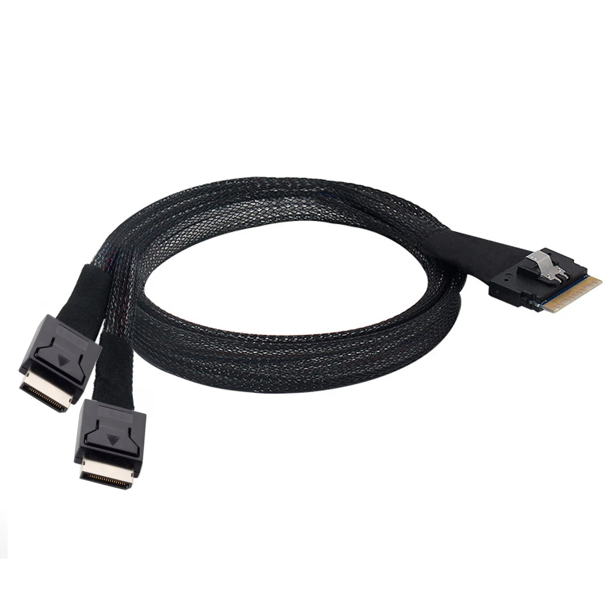 

Cablecc PCI-E 4.0 Oculink Dual SFF-8611 Slim Slimline SAS to SFF-8654 8i 74pin Ultraport Data Cable