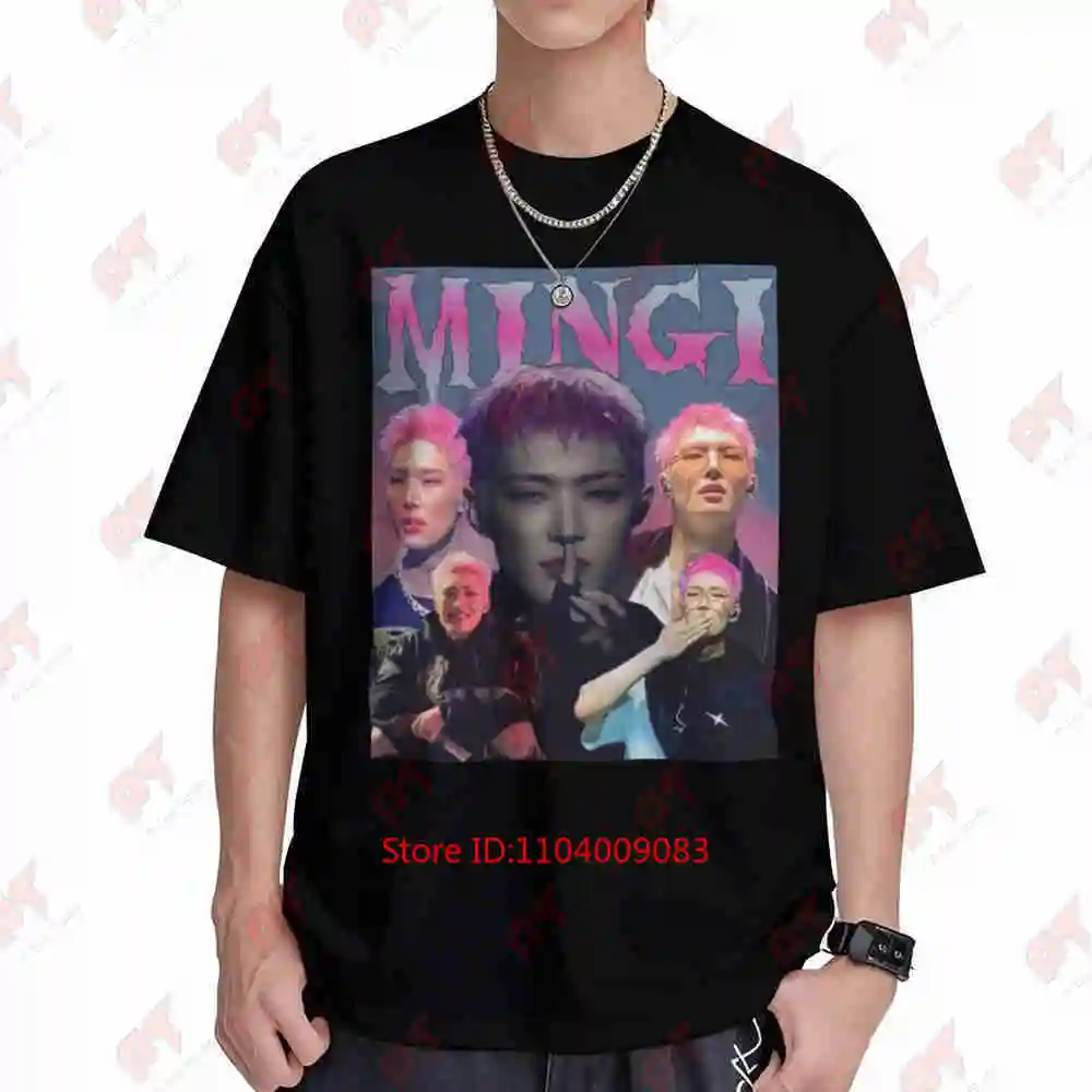 Mingi Pinki K Pop Fan Made Short Sleeve Tee 100% Cotton T-Shirt