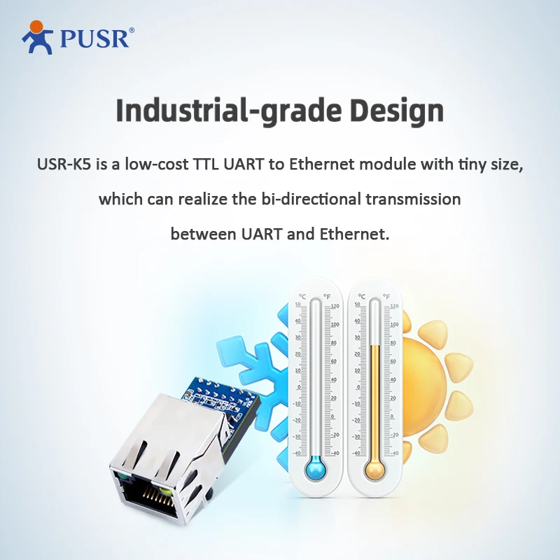 Picture 6: (Price for 3 Piece)PUSR UART to Ethernet Modules Easy to Config Industrial Design Ethernet Module USR-K5