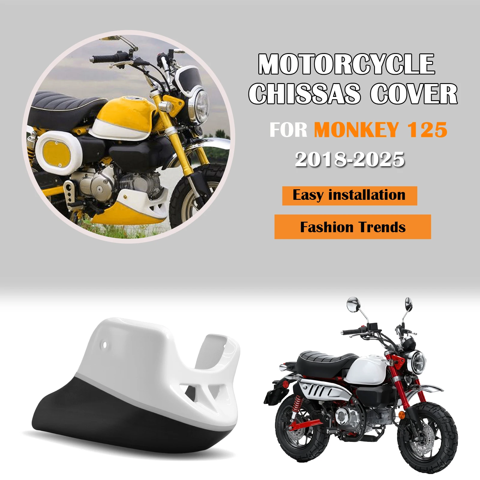 

Защита поддона для мотоцикла, нижняя защита шасси двигателя, защитная пластина, спойлер, крышка для Honda MONKEY 125 Monkey 125 2018 2019-2025