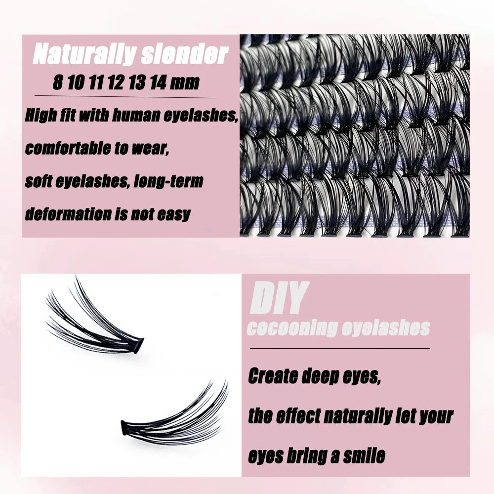 200/120 stücke Cluster Wimpern 8-16mm DIY Wimpern Verlängerung Russische Rolle Individuelle Lash Volumen Wimpern Bundles natürliche Make-Up-Tools