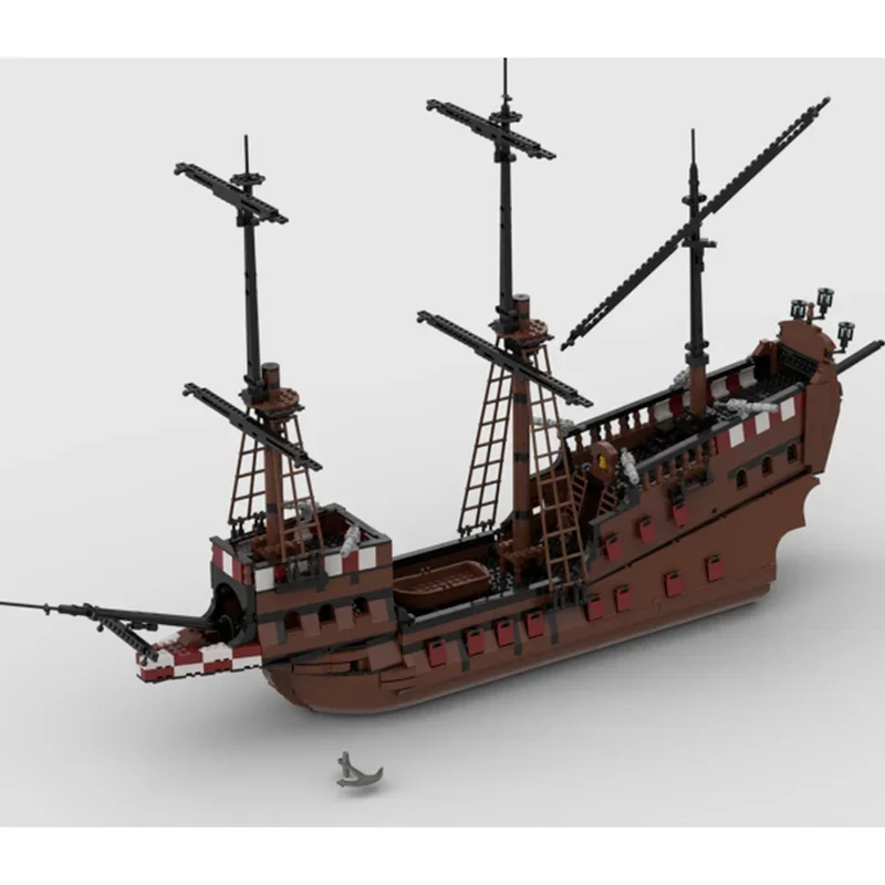 Pirate Ship Model Moc Building Bricks Carrack Model Technology Modular Military Blocks Gift Christmas Toys DIY Sets Assembly